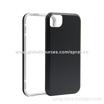 2-in-1 Detachable Aluminum and Polycarbonate Dual-hard Case Covers for iPhone 4, 4s, Easy-to-Install